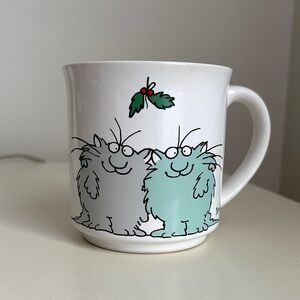 Sandra Boynton Vintage Cats Christmas Coffee Mug Together again for the holidays